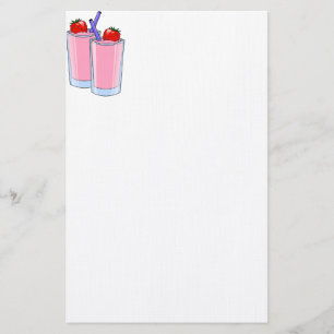 Vruchten Vrucht Smoothie Aardbei Briefpapier