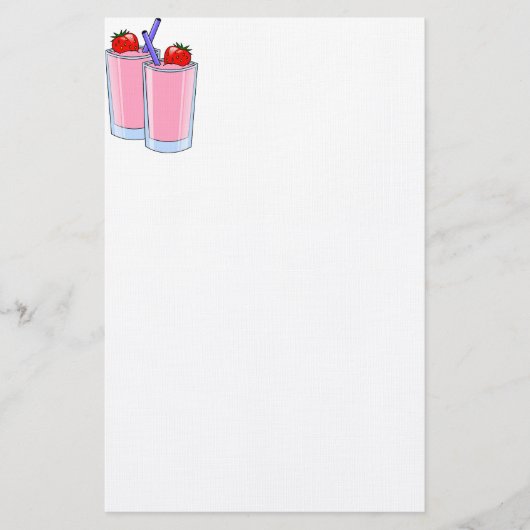 Vruchten Vrucht Smoothie Aardbei Briefpapier (Voorkant)