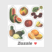  vruchten, watermeloenen, ananassen, kersen sticker (Vel)