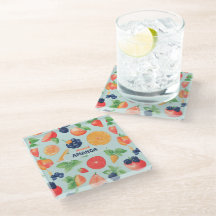 Vruchten Waterverf Kleurrijk Gepersonaliseerd Patr