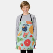 Vruchten Waterverf Kleurrijk Gepersonaliseerd Patr Schort (Gedragen)