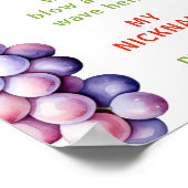 Vruchten zomer 1e verjaardag foto mijlpaal poster (Hoek)