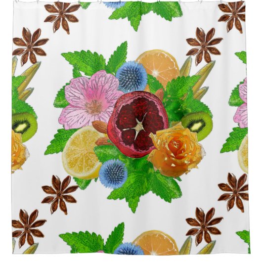 Vruchtenbiet. Douchegordijn (Voorkant)