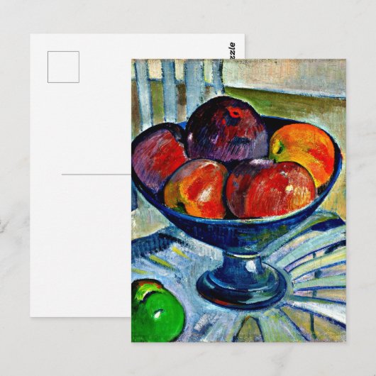 Vruchtendish op een tuinstoel briefkaart (Voorkant / Achterkant)