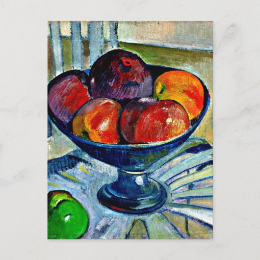 Vruchtendish op een tuinstoel briefkaart (Voorkant)