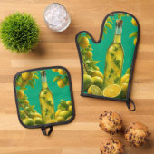 Vruchtenfusie  ovenwant & pannenlap set (Top down)