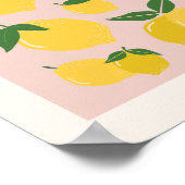 Vruchtenmarkt Lemon Print Moderne Food Art Abstrac (Hoek)