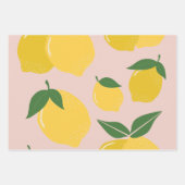Vruchtenmarkt Lemon Print Moderne Food Art Abstrac Inpakpapier Vel (Voorkant)