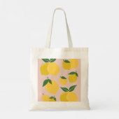 Vruchtenmarkt Lemon Print Moderne Food Art Abstrac Tote Bag (Achterkant)
