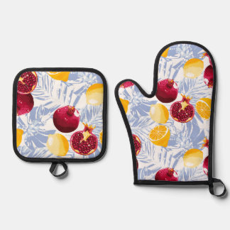 Vruchtenovenhandset Ovenwant & Pannenlap Set