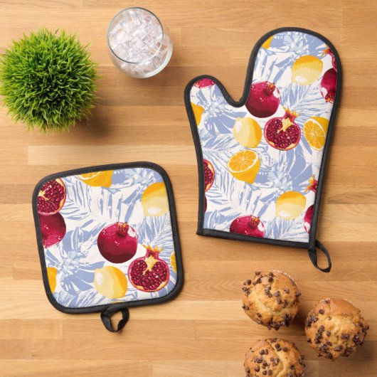 Vruchtenovenhandset Ovenwant & Pannenlap Set (Top down)