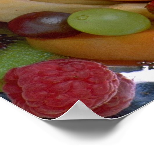 Vruchtensalade, close-up poster (Hoek)