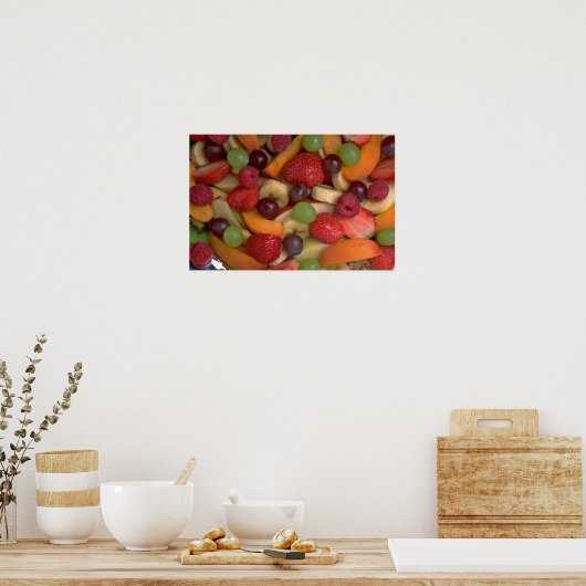 Vruchtensalade, close-up poster (Keuken)