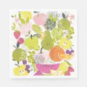 Vruchtensalade; collage van zomervruchten servet (Voorkant)