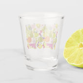 Vruchtensalade; collage van zomervruchten shot glas (Achterkant)