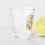 Vruchtensalade; collage van zomervruchten shot glas (Links)