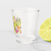 Vruchtensalade; collage van zomervruchten shot glas (Rechts)