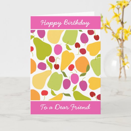 Vruchtensalade Kaart (Gele Bloem)