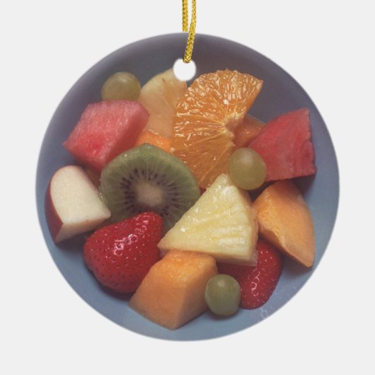 Vruchtensalade Keramisch Ornament (Voorkant)