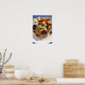 Vruchtensalade met ijs. poster (Keuken)