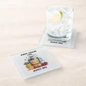 Vruchtensap houdt kalm en sap gezond glazen onderzetter (Schuin)