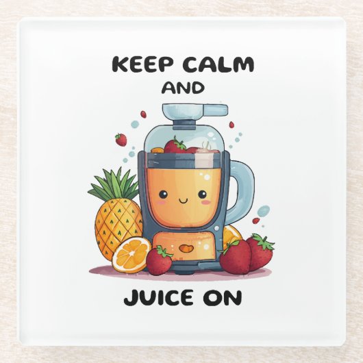 Vruchtensap houdt kalm en sap gezond glazen onderzetter (Voorkant)