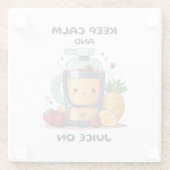 Vruchtensap houdt kalm en sap gezond glazen onderzetter (Achterkant)