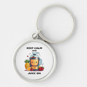 Vruchtensapcentrifuge Keep Calm And Juice  Gezondh Sleutelhanger