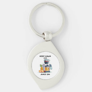 Vruchtensapcentrifuge Keep Calm And Juice Gezondhe Sleutelhanger