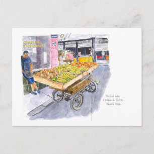 Vruchtenverkoper in Old Havana, Cuba Briefkaart