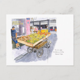 Vruchtenverkoper in Old Havana, Cuba Briefkaart