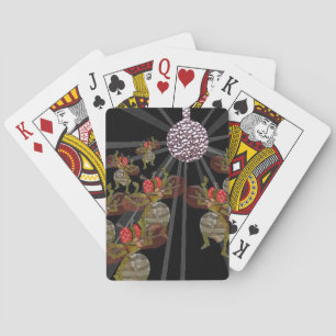 Vruchtenvliegen onder de Disco Ball Pokerkaarten