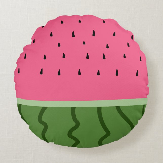 Vruchtenwatermeloen Rond Kussen (Voorkant)