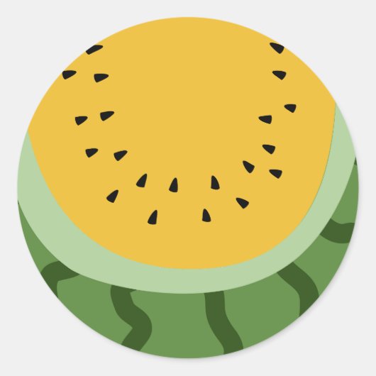 Vruchtenwatermeloen Ronde Sticker (Voorkant)