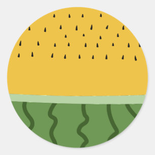 Vruchtenwatermeloen Ronde Sticker