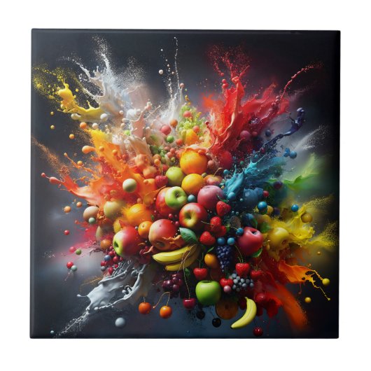 Vruchtexplosie Tegeltje (Voorkant)