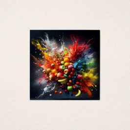 Vruchtexplosie Vierkante Visitekaartjes