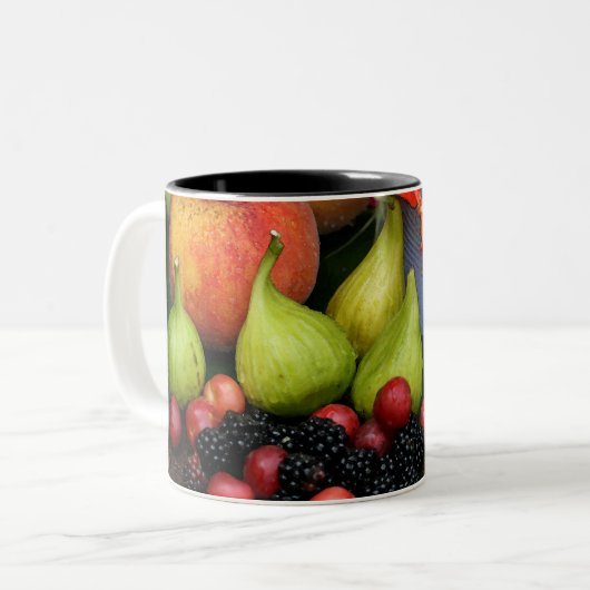 Vruchtfiguren Zwarte bessen Perzische Mok (Voorkant links)