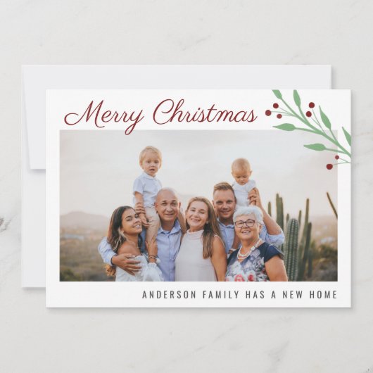 Vruchtkerstfamilie Fotovakantie Aankondiging (Voorkant)