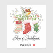 Vruchtkerstfeestelijke winterfeestdagen sticker (Vel)