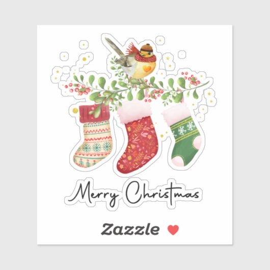 Vruchtkerstfeestelijke winterfeestdagen sticker (Vel)