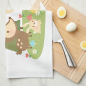 Vruchtkleurig bos, voor kinderen theedoek (Quarter Fold)