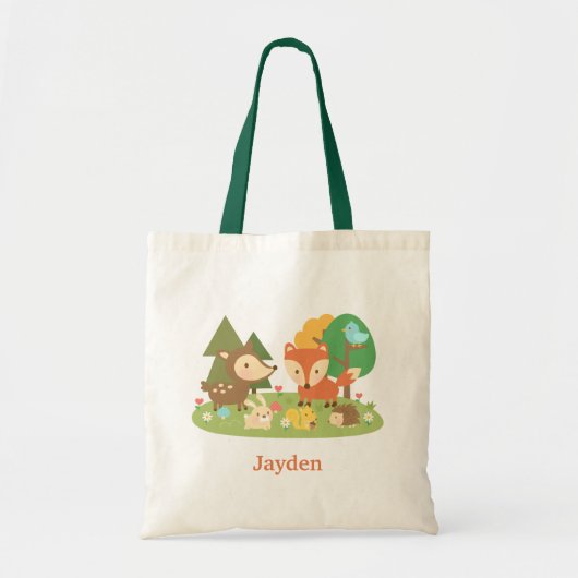 Vruchtkleurig bos, voor kinderen tote bag (Voorkant)