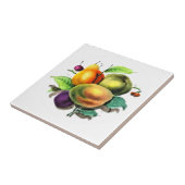 Vruchtkunstpeer, groene appel, sloppenwijk tegeltje (Zijkant)