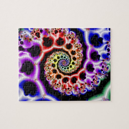 Vruchtlijnen | Rainbow Fractal Art Legpuzzel (Horizontaal)