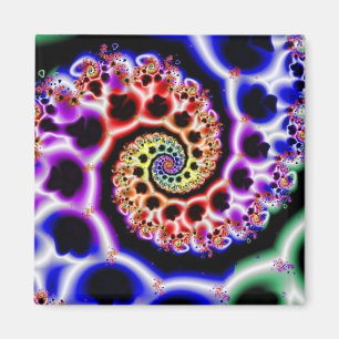 Vruchtlijnen   Rainbow Fractal Art Magneet