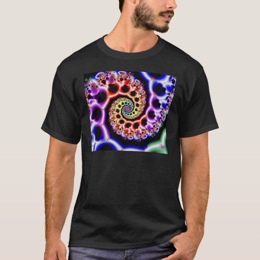 Vruchtlijnen | Rainbow Fractal Art T-shirt (Voorkant)