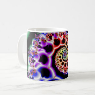 Vruchtlijnen   Rainbow Fractal Art Wrap Koffiemok