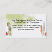 Vruchtmakerswerk visitekaartje voor kokoskeuken (Achterkant)