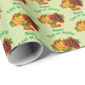 Vruchtmandje  kunst op maat cadeaupapier (Rol Hoek)